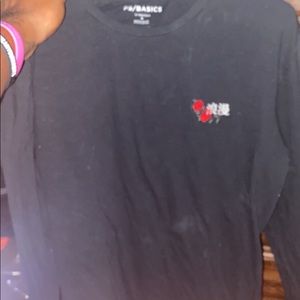 Black with rose long sleeve